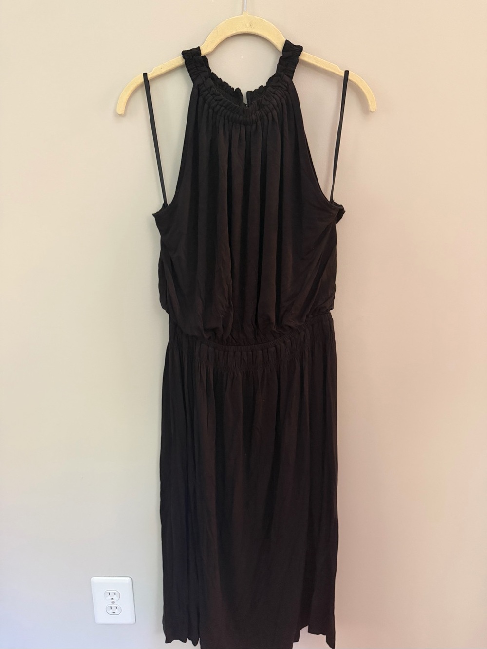 Black High Neck Midi Dress - Classic Women's Summer Dress